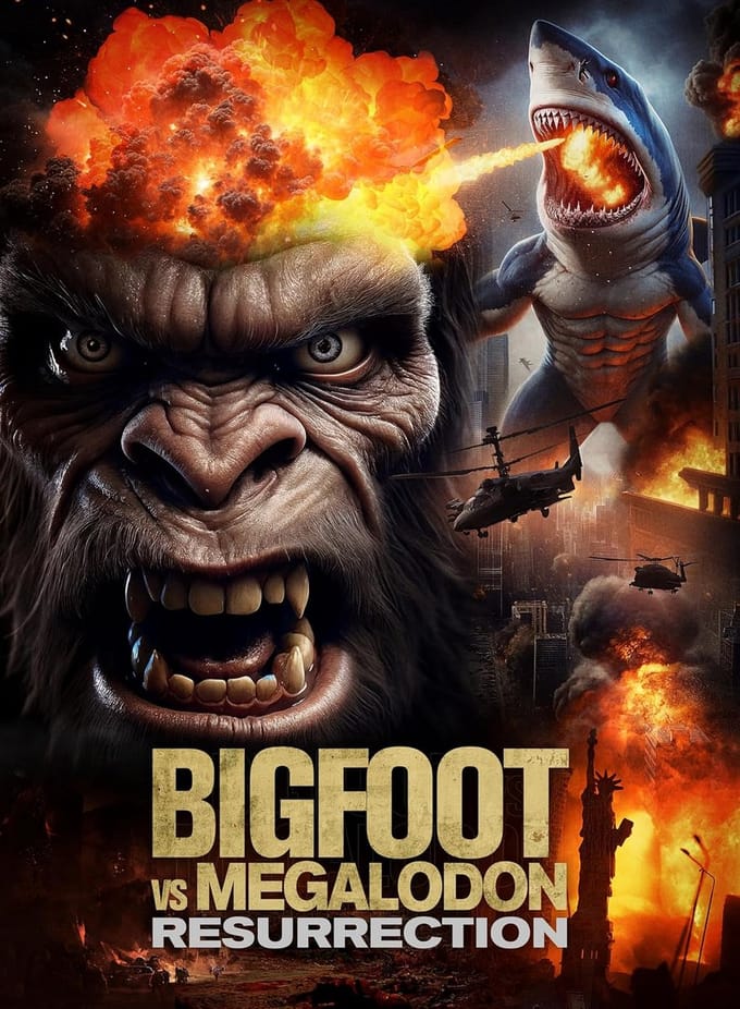 Bigfoot vs Megalodon: Episch Duel in Dystopische Toekomst