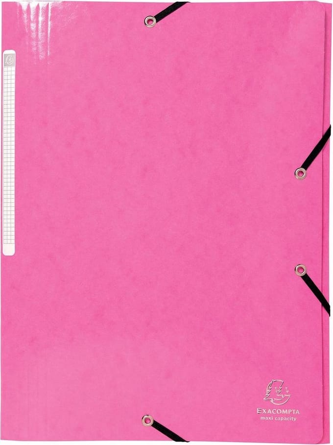 Exacompta IDERAMA® Elastomap 3 kleppen Maxi Capacity 425gm2 A4 - Roze - 55824E