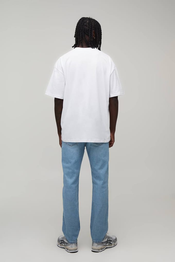 Wit Oversized T-shirt Met Monaco Racing Print | White | Size Small