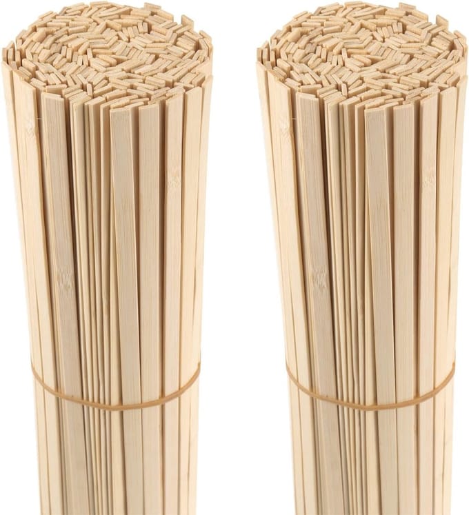 200 Stuks Bamboe Eetstokjes 40 cm - Houten Eetstokjes en Spatels voor Knutselprojecten en Keukengebruik