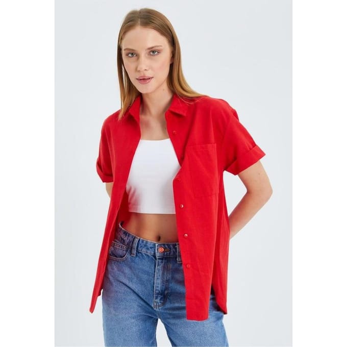 Korte Mouwen Shirt met Zakken