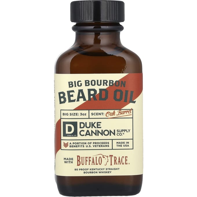 Duke Cannon Supply Co., Big Bourbon Beard Oil, Oak Barrel, 3Oz brown