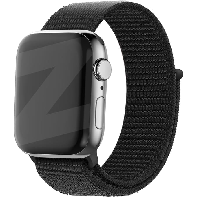 Bandz Apple Watch nylon band 'Classic' (zwart)