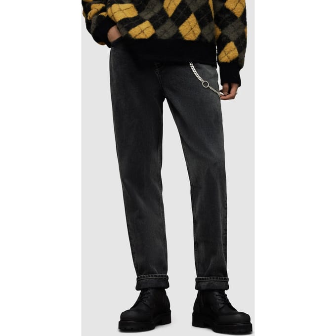 AllSaints Curtis Marble Black Größe: W28 | Relaxed Fit Outlet | Herren | Schwarz