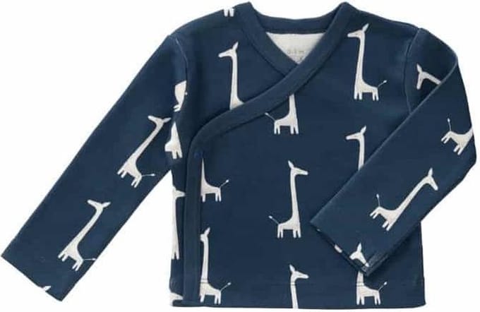 Fresk wikkelvestje Giraf indigo blue