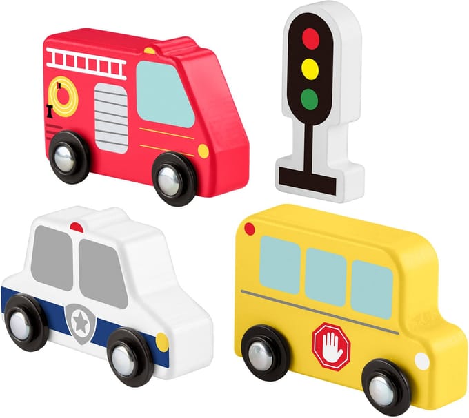 Fisher-Price Wood Set Houten Voertuigen