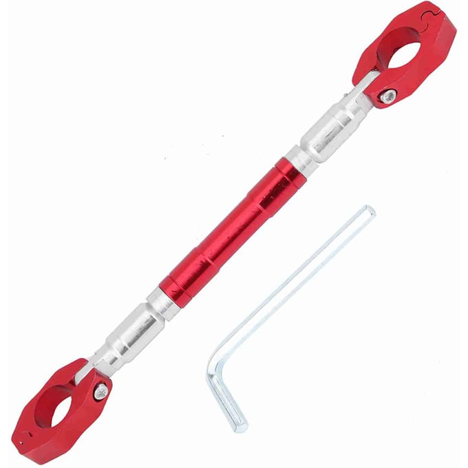 Universele Verstelbare Aluminiumlegering Motorfiets Balans Kruis Stuur Rood white