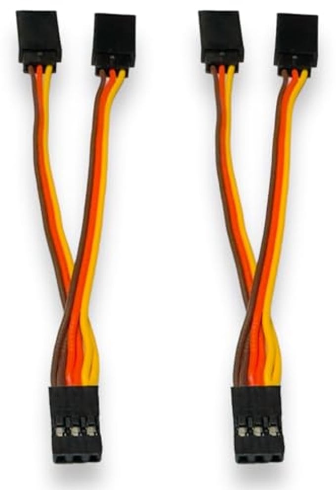 Premium Servo Y verlengkabel 2 stuks 15cm voor modelbouw