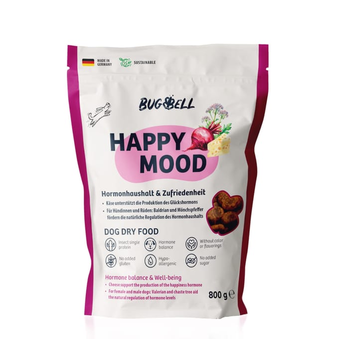 Voordeelpakket: 4x800g BugBell Happy Mood droogvoer voor honden