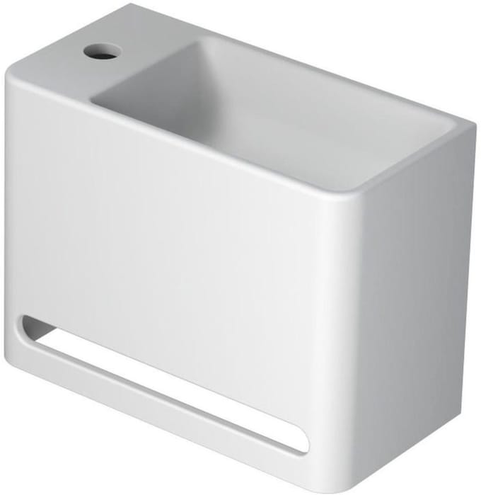 INK - Fontein Polystone Links met 1 Kraangat - 400x200x300 mm - Mat Wit