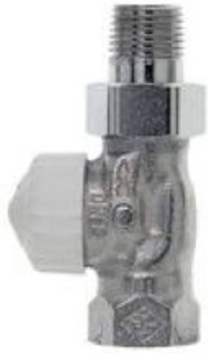 Heimeier V-Exact radiatorafsluiter recht dt 15 - 1/2 inch vernikkeld