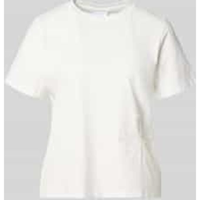 T-shirt met stitchings en ronde hals