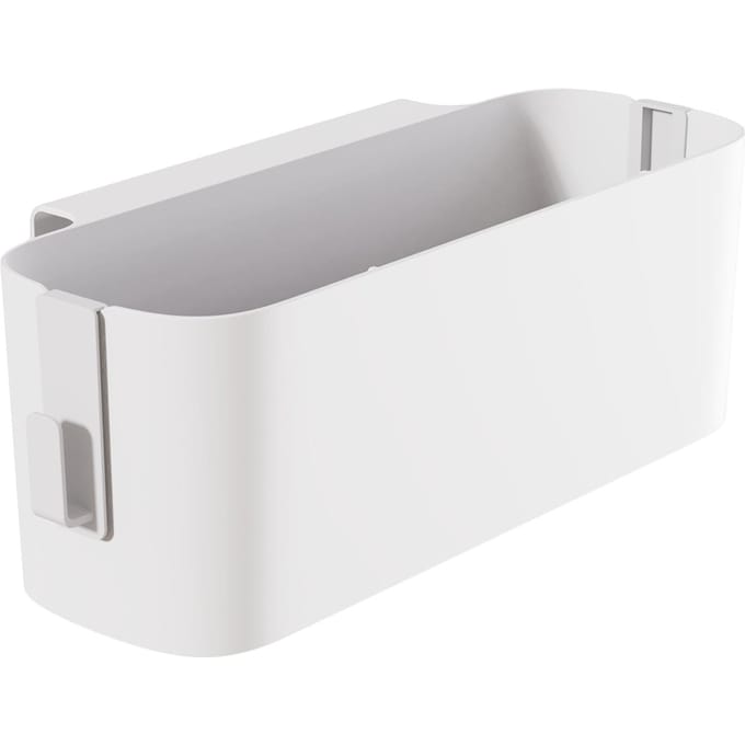 Bedside Hangende Opbergplank Organizer Bed Organizer Mand met 2 Haken Babybed Planken Houder wit
