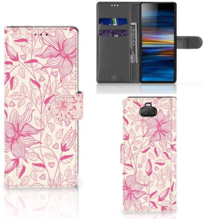 Sony Xperia 10 Hoesje Pink Flowers