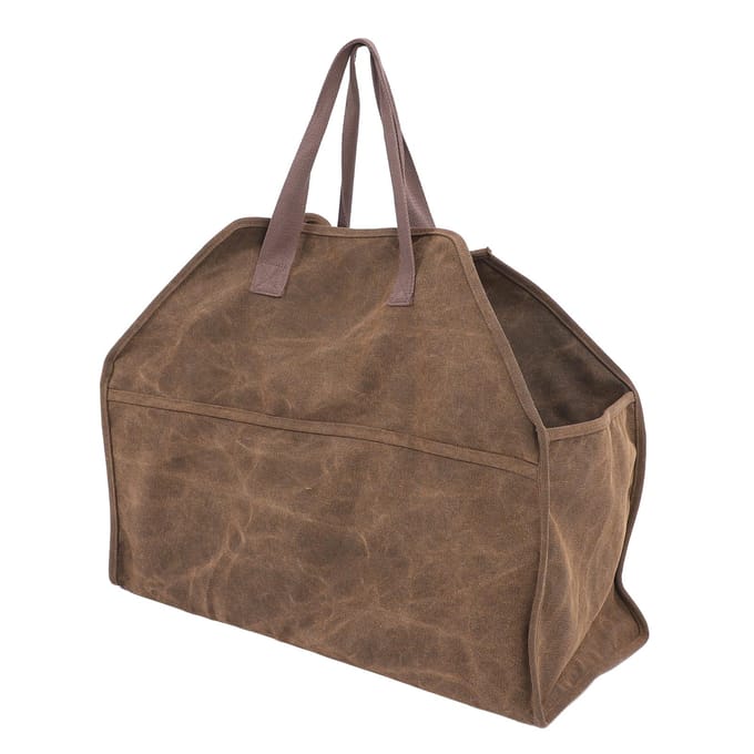 Zware Canvas Houttas Groot Houthouder Boodschappentas Openhaard Houtkachel Accessoires gray