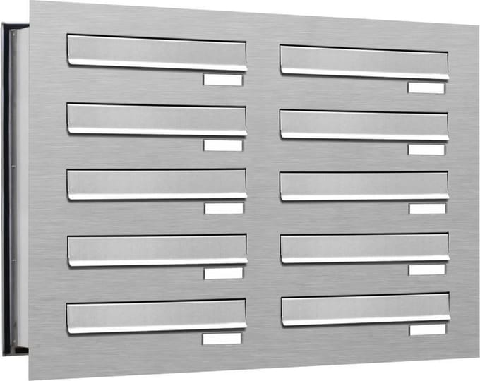 10 er (2x5) brievenbus systeem inbouw RVS