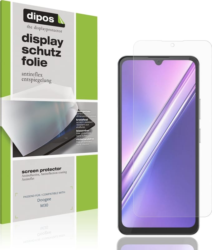 dipos – 4x Matte Beschermfolie geschikt voor Doogee M30 | Krasbestendige & antireflecterende Screenprotector Ultra-Thin