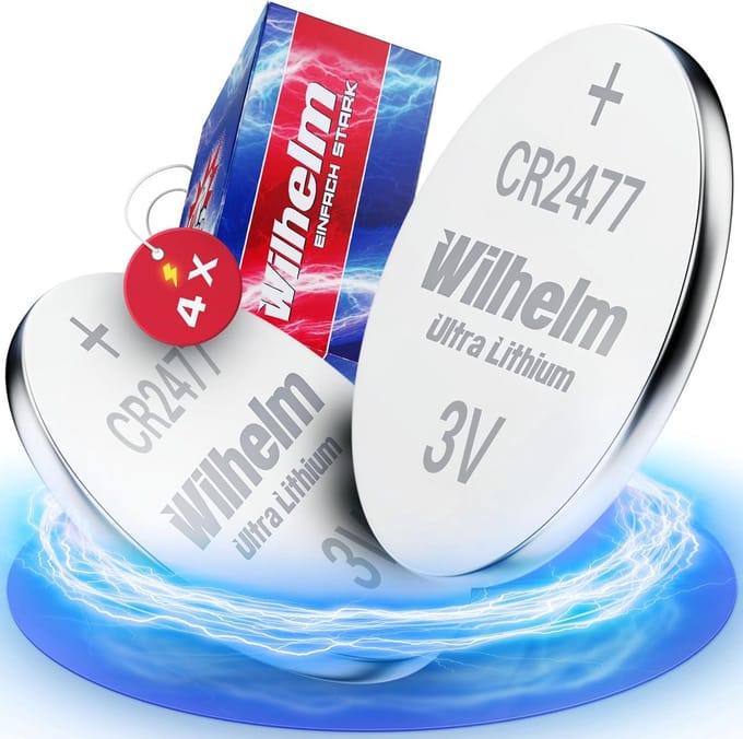 4 x CR2477 Lithium knoopcel 3V - 1070 mAh