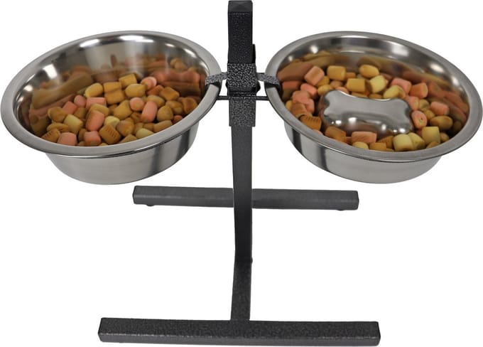 De Boon - Voederstandaard H-model - Slowfeeder - hamerslag - 24 cm