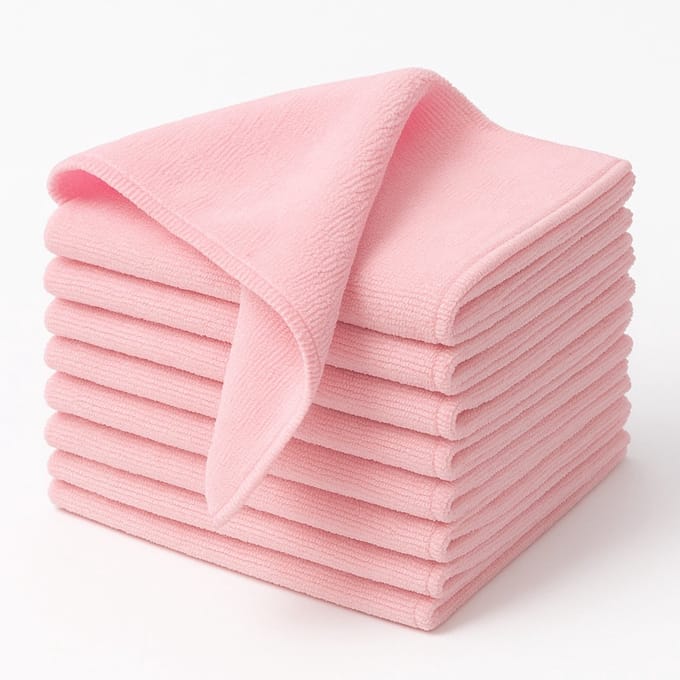Microvezeldoeken - Dikke Badstof 340g/m² - 40x40 cm - Roze