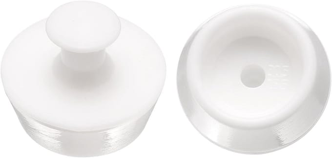 Afvoerstop Set - Badstopper Keuken - Water Dicht Houden - Inclusief Handvat - 30mm Diameter - Wit