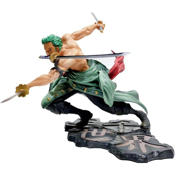 Heet One Piece 10cm Anime Figuur GK Roronoa Zoro Drie-mes Sa-maximum Manga Anime Beeld Actie Model Verzameling Model Kind Speelgoed gray