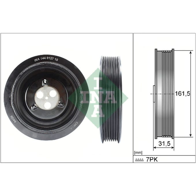 Schaeffler Ina Riemschijf, krukas INA 544 0127 10