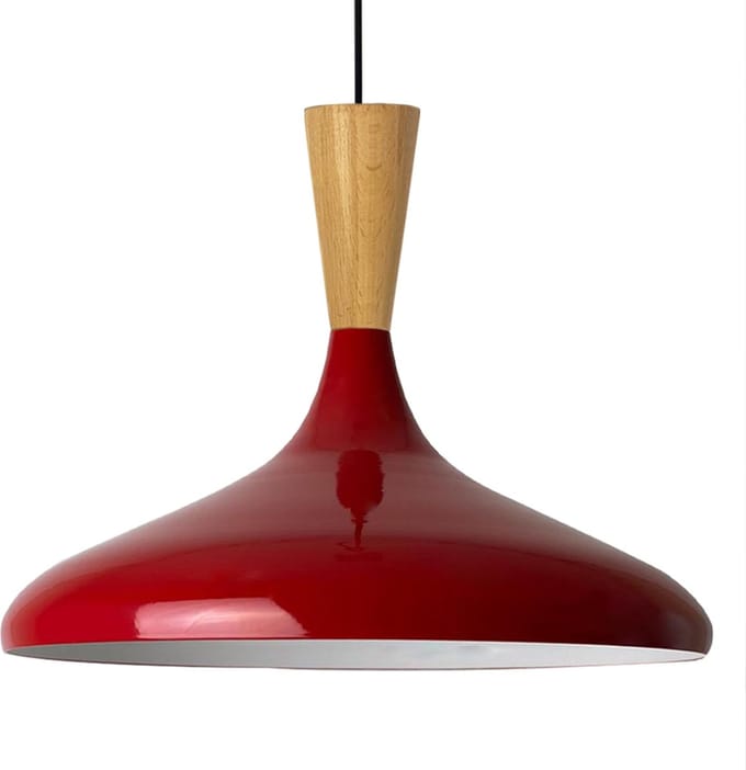 Bamyum Champion Træ Hanger, 35 cm Hanglamp Metaal E27 , Scandinavische Rood Hanglamp