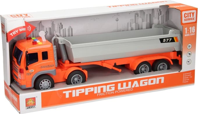 Truck met Afvalcontainer Licht & Geluid