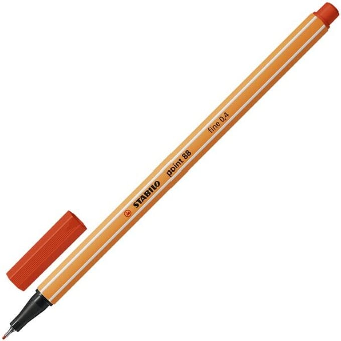 STABILO point 88 - Fineliner 0,4 mm - Rood Krijt - per stuk