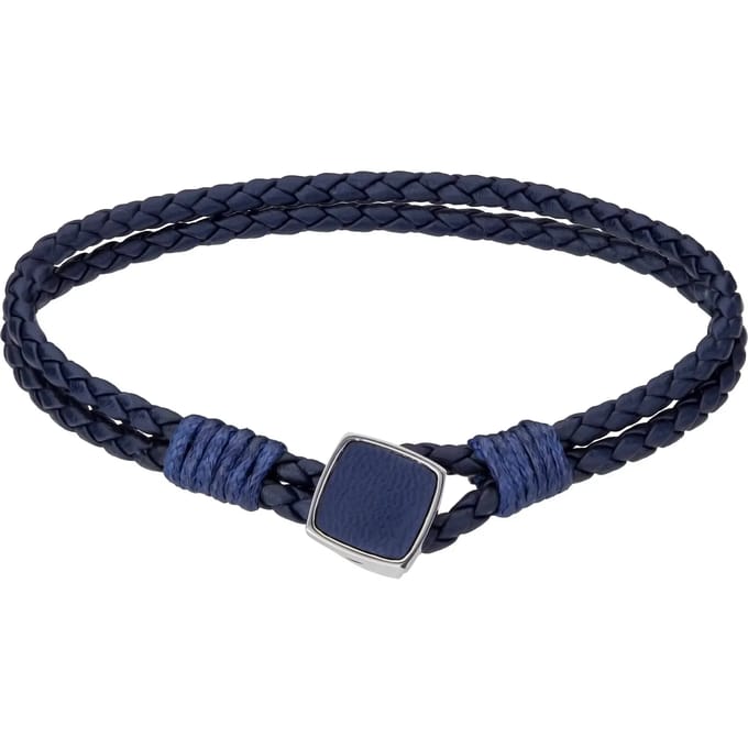 Echt leer en roestvrij stalen armband Philipp Blanc Martin