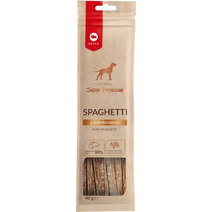40g Maced Super Premium Varkensvlees Spaghetti Hondensnacks