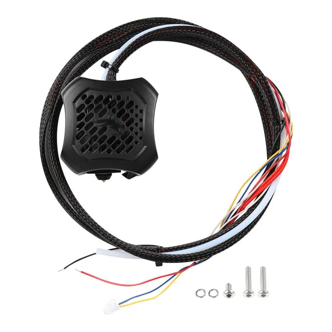 Ender 3 V2 volledig geassembleerde extruderkit met siliconen sok en mondstuk van 0,4 mm, efficiënte verwarming en Ender 3 V2 Full Assembled veelkleurig