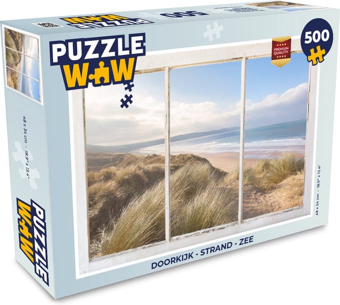 Puzzel Doorkijk - Strand - Zee - Legpuzzel - Puzzel 500 stukjes