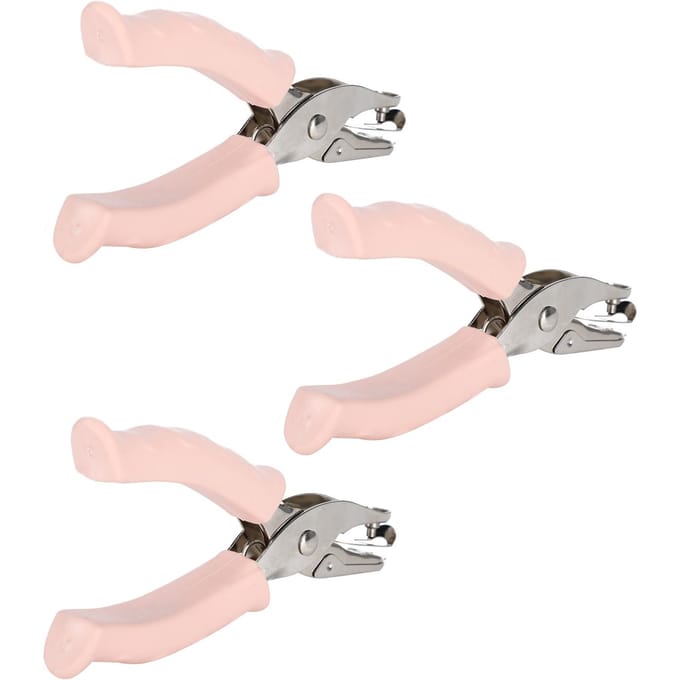 3 Stuks Handmatige Gatentang 3mm Enkele Opening Handheld Ticket Papier Pons Tang Snijgereedschap white