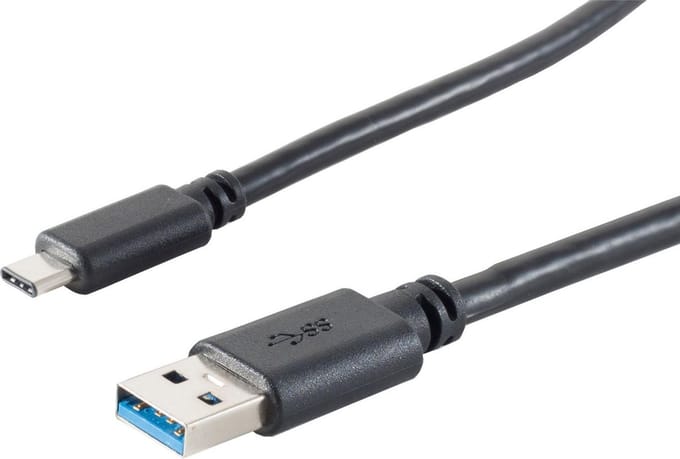 USB-C naar USB-A kabel - USB3.0 - tot 2A / zwart - 3 meter