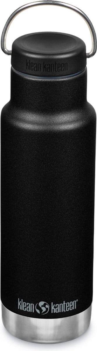 Klean Kanteen - RVS Thermosfles Classic 355ml (w/Loop Cap) - Shale black - Drinkfles