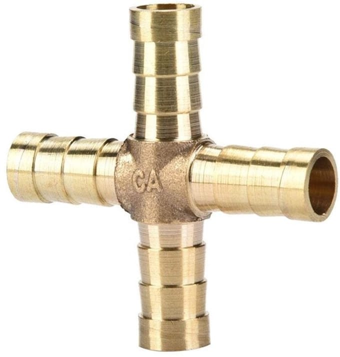 Dailygoody - Stks Messing Kruis Slang Connector - 4 Manier
