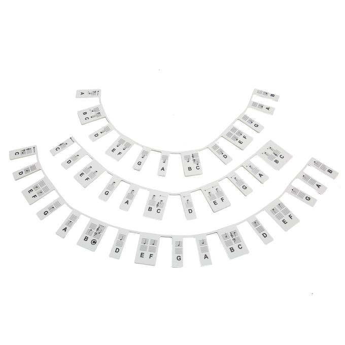 Autocollants pour Clavier de Piano Design Amovible 88 Touches Noir Imperméable Réutilisable Silicone Notes de Piano white