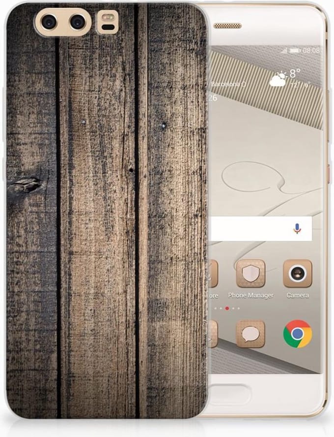 Huawei P10 Plus Bumper Hoesje Steigerhout