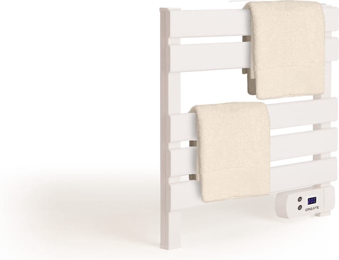 CREATE - Elektrische handdoekhouder 150W - Wit - Zonder benen - Zonder plank - WARM TOWEL MINI