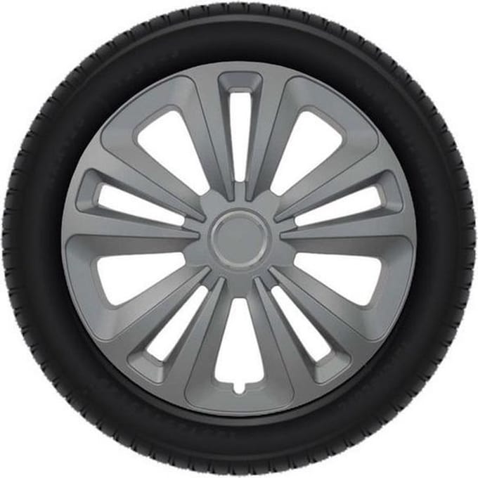 Tip-it - Wieldoppen 15 inch - 4 stuks - Kliksysteem - Zilvergrijs