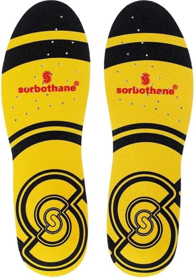 Sorbothane® Double Strike schokabsorberende inlegzolen : maat 42