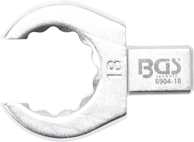 BGS insteek-ringsleutel open 18 mm opname 9 x 12 mm - 6904-18
