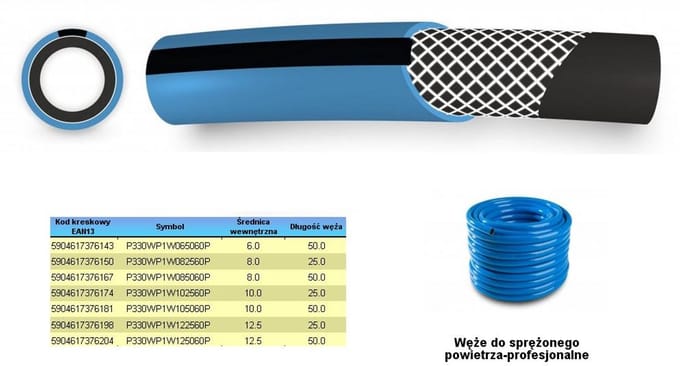 Spartus PR12,5-50N - Technische Luchtslang - 12,5mm - 50m - Blauw