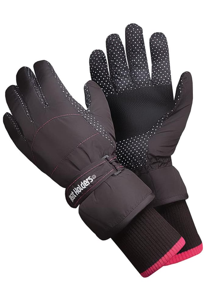 Heat Holders - Waterdichte thermo skihandschoenen voor dames - Zwart
