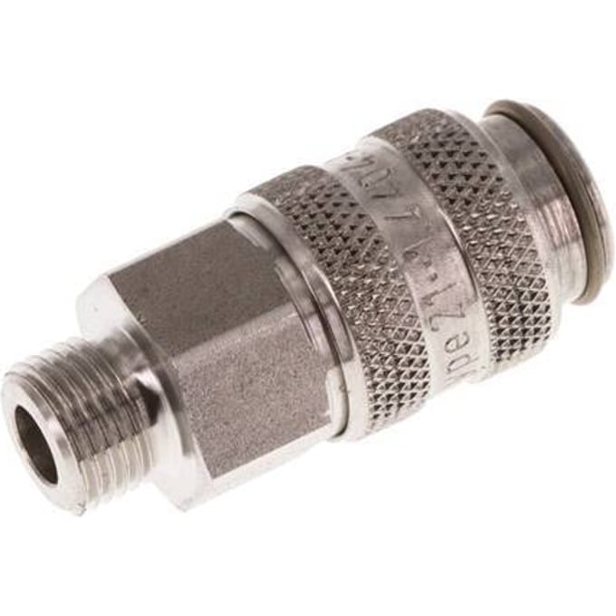 RVS 306L DN 5 Luchtkoppeling Snelkoppeling G 1/8 inch Buitendraad - CLS5-M-SSL-P-018