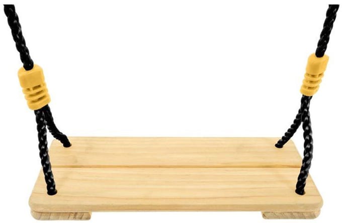 TP Toys – houten schommelzitje – FSC hout – zwarte touwen