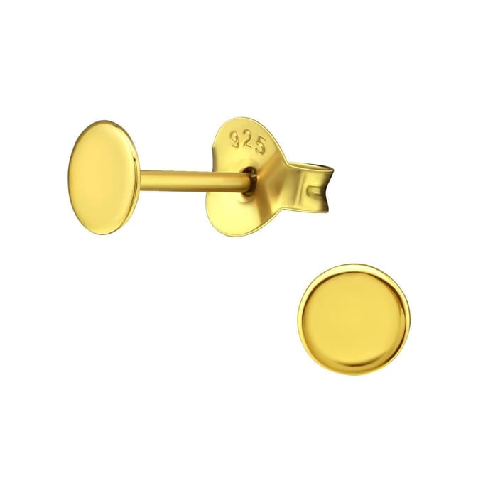WeLoveSilver - oorstekers dames - gold plated - minimalistisch design