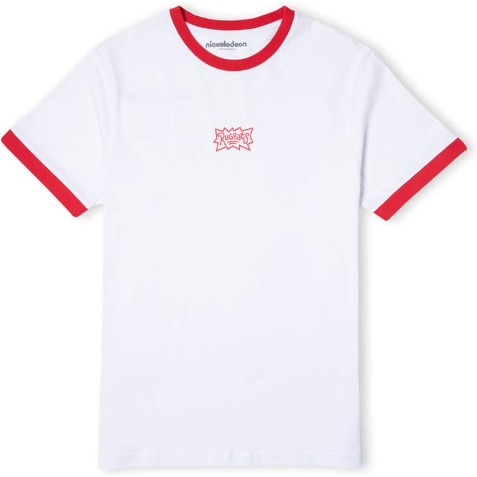 Rugrats Unisex Ringer T-Shirt - Wit/Rood - M